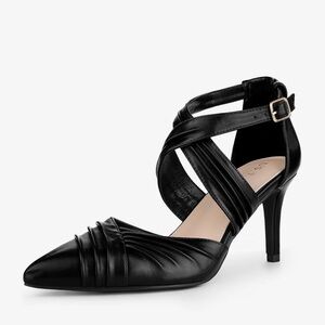 Allegra k pointed toe, cross straps, stiletto heel pumps